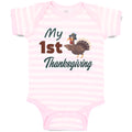 Baby Clothes My 1St Thanksgiving Bird Baby Bodysuits Boy & Girl Cotton