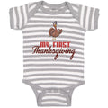 Baby Clothes My First Thanksgiving Bird Baby Bodysuits Boy & Girl Cotton