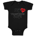 Baby Clothes My 1St Valentine's Day with Heart Symbol Baby Bodysuits Cotton