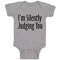 Baby Clothes I'M Silently Judging You Baby Bodysuits Boy & Girl Cotton