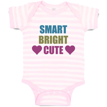 Baby Clothes Smart Bright Cute with Heart Symbol Baby Bodysuits Cotton