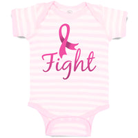 Baby Clothes Fight Breast Cancer Ribbon Baby Bodysuits Boy & Girl Cotton