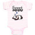 Baby Clothes Sweets Dreams Toy Panda Sleeping with Hands up Baby Bodysuits