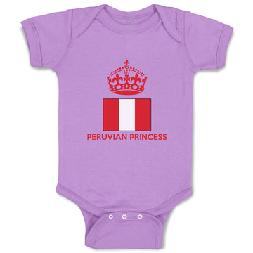 Baby Clothes Peruvian Princess Crown Countries Baby Bodysuits Boy & Girl Cotton