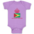 Baby Clothes Guyanese Princess Crown Countries Baby Bodysuits Boy & Girl Cotton