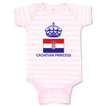 Baby Clothes Croatian Princess Crown Countries Baby Bodysuits Boy & Girl Cotton