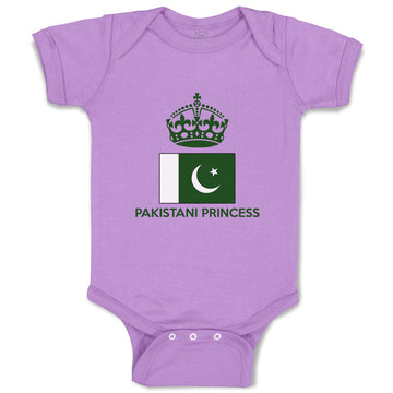 Baby Clothes Pakistani Princess Crown Countries Baby Bodysuits Boy & Girl Cotton