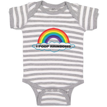 Baby Clothes Rainbow Text Poop Rainbows Funny Humor Baby Bodysuits Cotton