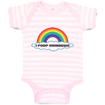 Baby Clothes Rainbow Text Poop Rainbows Funny Humor Baby Bodysuits Cotton