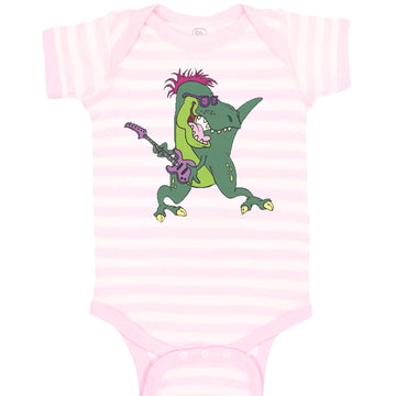 Baby Clothes Dino Rock Star Dinosaurs Dino Trex Baby Bodysuits Boy & Girl Cotton