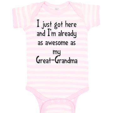 Baby Clothes Got Here Already Awesome Great-Grandma Grandmother Baby Bodysuits