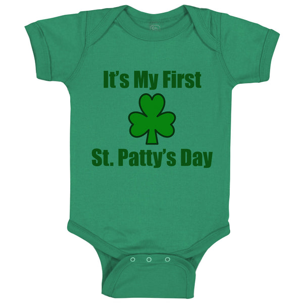 Baby Clothes It's My First St. Patty's Day St Patrick's Day Baby Bodysuits