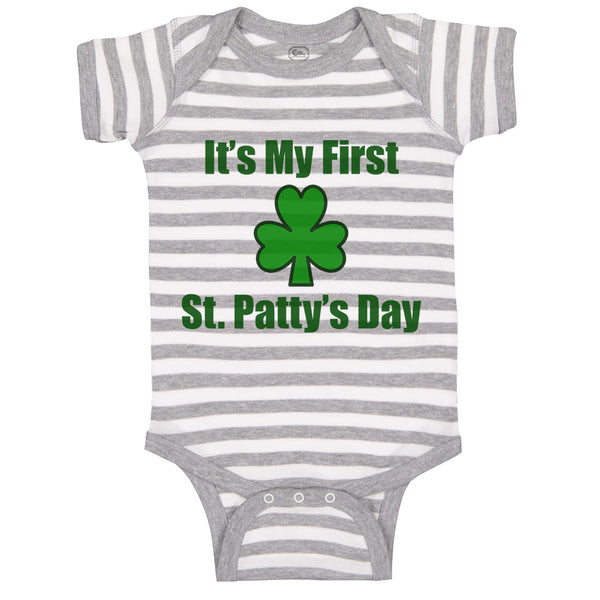 Baby Clothes It's My First St. Patty's Day St Patrick's Day Baby Bodysuits