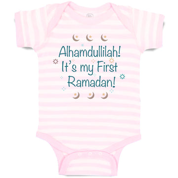 Baby Clothes Alhamdullilah It's My First Ramadan Arabic Baby Bodysuits Cotton