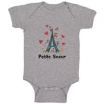 Baby Clothes Eiffel Tower and Black Text Petite Soeur Love Valentines Cotton