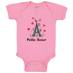 Baby Clothes Eiffel Tower and Black Text Petite Soeur Love Valentines Cotton