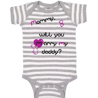 Baby Clothes Black Purple Mommy Will You Marry Daddy Baby Bodysuits Cotton