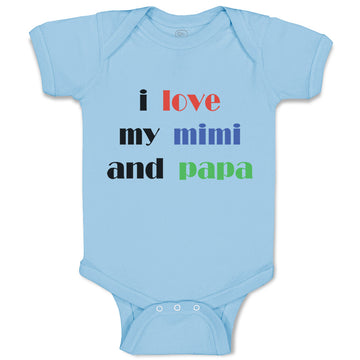 Baby Clothes I Love My Mimi and Papa Grandparents Baby Bodysuits Cotton