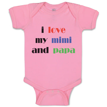 Baby Clothes I Love My Mimi and Papa Grandparents Baby Bodysuits Cotton