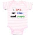 Baby Clothes I Love My Mimi and Papa Grandparents Baby Bodysuits Cotton