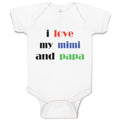 Baby Clothes I Love My Mimi and Papa Grandparents Baby Bodysuits Cotton