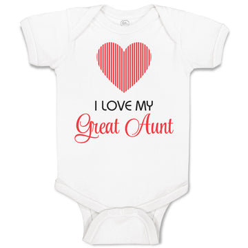 Baby Clothes I Love My Great Aunt Baby Bodysuits Boy & Girl Cotton