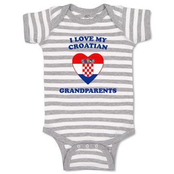 Baby Clothes I Love My Croatian Grandparents Countries Baby Bodysuits Cotton