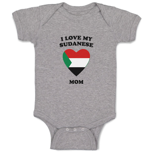 Baby Clothes I Love My Sudanese Mom Countries Baby Bodysuits Boy & Girl Cotton