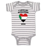 Baby Clothes I Love My Sudanese Mom Countries Baby Bodysuits Boy & Girl Cotton