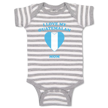 Baby Clothes I Love My Guatemalan Mom Countries Baby Bodysuits Boy & Girl Cotton