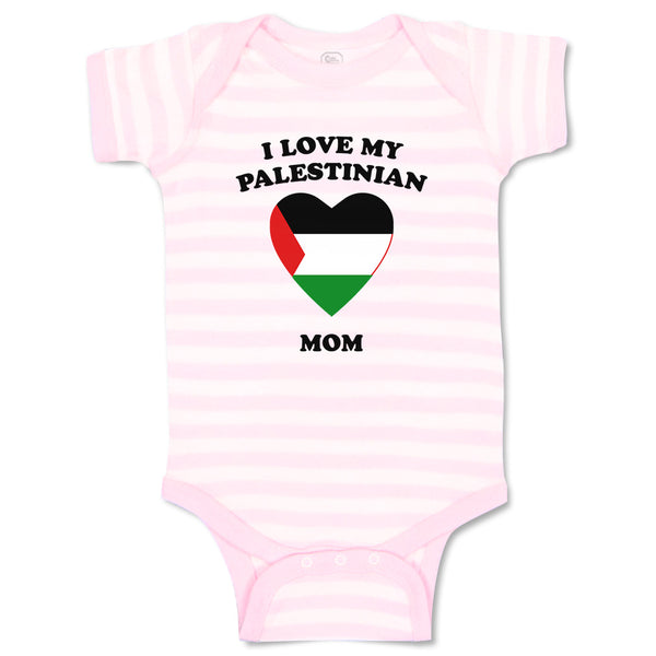 Baby Clothes I Love My Palestinian Mom Countries Baby Bodysuits Cotton