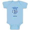 Baby Clothes I Love My Greek Uncle Countries Baby Bodysuits Boy & Girl Cotton