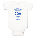 Baby Clothes I Love My Greek Uncle Countries Baby Bodysuits Boy & Girl Cotton