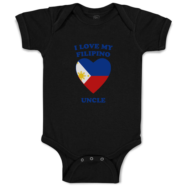 Baby Clothes I Love My Filipino Uncle Countries Baby Bodysuits Boy & Girl Cotton