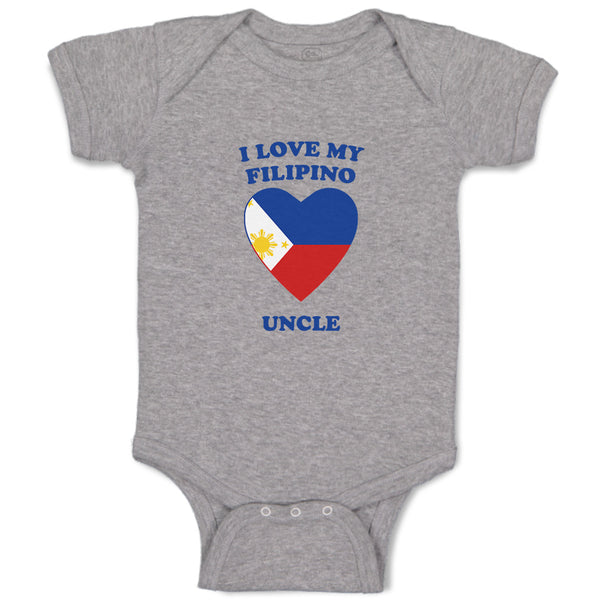 Baby Clothes I Love My Filipino Uncle Countries Baby Bodysuits Boy & Girl Cotton