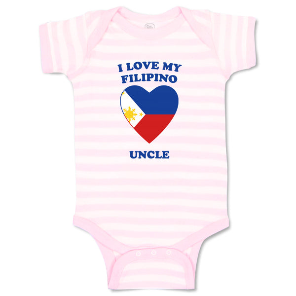 Baby Clothes I Love My Filipino Uncle Countries Baby Bodysuits Boy & Girl Cotton