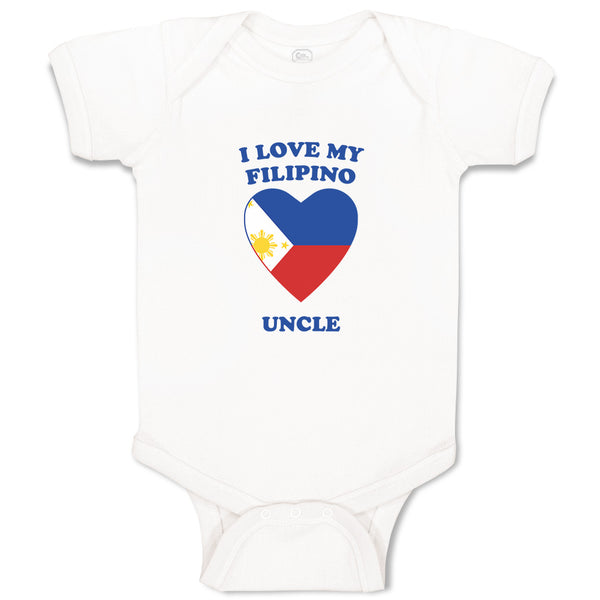 Baby Clothes I Love My Filipino Uncle Countries Baby Bodysuits Boy & Girl Cotton