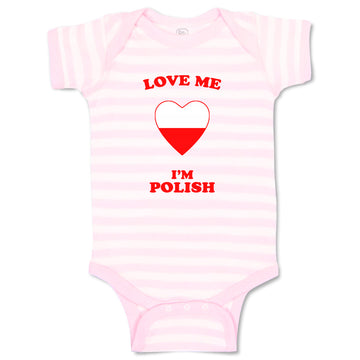 Baby Clothes Love Me I'M Polish Countries Baby Bodysuits Boy & Girl Cotton