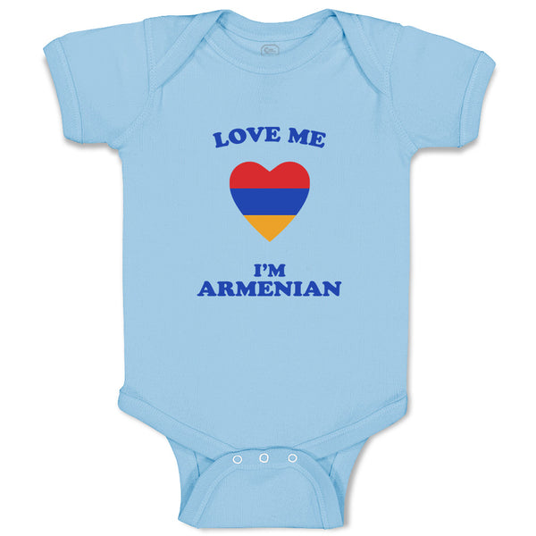 Baby Clothes Love Me I'M Armenian Countries Baby Bodysuits Boy & Girl Cotton