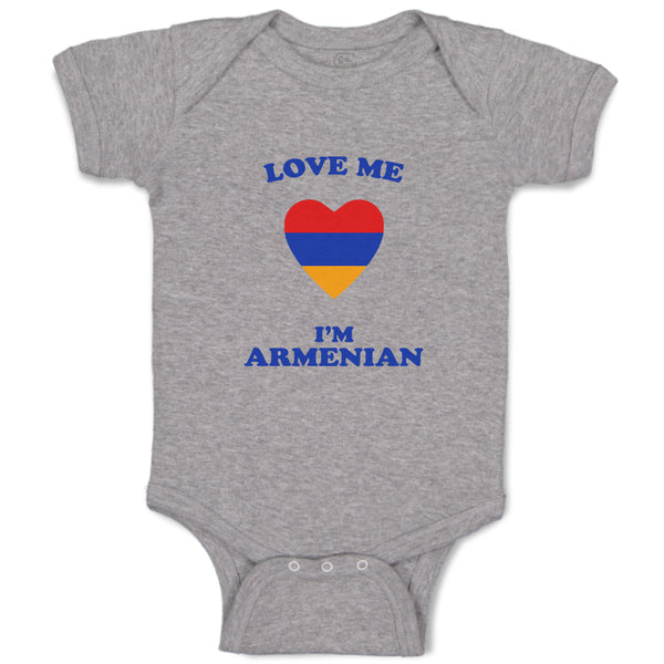 Baby Clothes Love Me I'M Armenian Countries Baby Bodysuits Boy & Girl Cotton