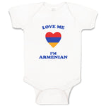 Baby Clothes Love Me I'M Armenian Countries Baby Bodysuits Boy & Girl Cotton