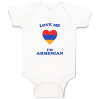 Baby Clothes Love Me I'M Armenian Countries Baby Bodysuits Boy & Girl Cotton