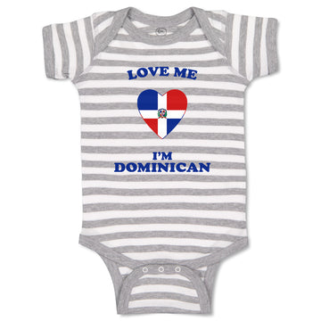 Baby Clothes Love Me I'M Dominican Countries Baby Bodysuits Boy & Girl Cotton