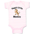 Baby Clothes Papa's Little Monkey Animals Zoo Baby Bodysuits Boy & Girl Cotton