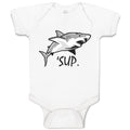 Baby Clothes Sup Shark Image Ocean Sea Life Baby Bodysuits Boy & Girl Cotton