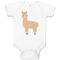 Baby Clothes Image of A Llama Funny Humor Baby Bodysuits Boy & Girl Cotton