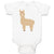 Baby Clothes Image of A Llama Funny Humor Baby Bodysuits Boy & Girl Cotton