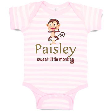 Baby Clothes Paisley Sweet Little Monkey Zoo Funny Baby Bodysuits Cotton