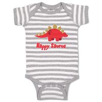 Baby Clothes Happysaurus Animals Dinosaurs Baby Bodysuits Boy & Girl Cotton