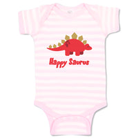 Baby Clothes Happysaurus Animals Dinosaurs Baby Bodysuits Boy & Girl Cotton